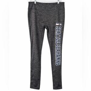 Seattle Seahawks Girls Youth Leggings NFL Team Apparel Gray Stretch